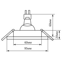 Встраиваемый потолочный светильник FERON MR16 G5.3 белый, GS-M388 28888