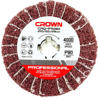 Щетка абразивная 110х100х19 мм, Р80 CROWN CAQ-F11080