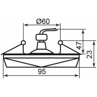 Потолочный светильник FERON MR16 G5.3 серебро + серебро, 8150-2 18637