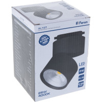 Трековый светодиодный светильник на шинопровод FERON 25W, 2250 Lm, 90 гр, черный, 4000К, AL107 32478