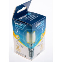 Светодиодная диммируемая лампа Uniel LED-G45-5W/WW/E14/CL/DIM GLA01TR. UL-00002866