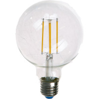 Светодиодная лампа Uniel LED-G95-10W/3000K/E27/CL PLS02WH. Форма шар, прозрачная. UL-00004862