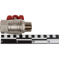 Усиленный шаровой кран RuB BRESСIA (S.33), 1" DN25 PN65, ВР-НР бабочка S33F26