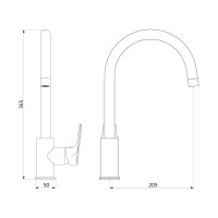 Смеситель для кухни RedBlu by Damixa Origin Balance двухцветный 790720000