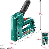 Алюминиевый cтеплер 53 (6-14мм)/140 (8-14мм)/13/ 53F/300/500 KRAFTOOL Universal-HD 3188