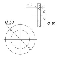 Прокладка из резины MPF 1", белая, 3 шт ИС.131190