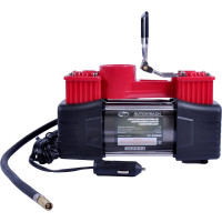 Двухцилиндровый компрессор 85 л/мин в кейсе с набором для ремонта колес AUTOVIRAZH AV-010890