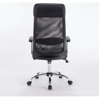 Компьютерное офисное кресло руководителя BRABIX Flight EX-540, с подлокотниками, хром, сетка 531850