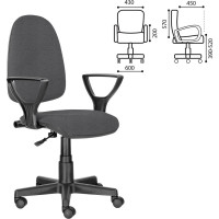 Компьютерное офисное кресло BRABIX Prestige Ergo MG-311, с подлокотниками 531874