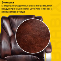 Компьютерное офисное кресло руководителя BRABIX Eldorado EX-504, с подлокотниками, эко кожа 530875