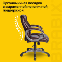 Компьютерное офисное кресло руководителя BRABIX Eldorado EX-504, с подлокотниками, эко кожа 530875