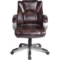 Компьютерное офисное кресло руководителя BRABIX Eldorado EX-504, с подлокотниками, эко кожа 530875