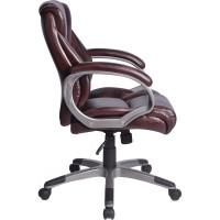Компьютерное офисное кресло руководителя BRABIX Eldorado EX-504, с подлокотниками, эко кожа 530875