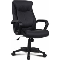Компьютерное офисное кресло руководителя BRABIX Enter EX-511, с подлокотниками, эко кожа 530859