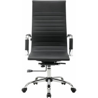 Компьютерное офисное кресло руководителя BRABIX Energy EX-509, с подлокотниками, рециклированная кожа, хром 530862