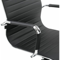 Компьютерное офисное кресло руководителя BRABIX Energy EX-509, с подлокотниками, рециклированная кожа, хром 530862