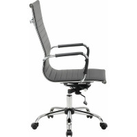 Компьютерное офисное кресло руководителя BRABIX Energy EX-509, с подлокотниками, рециклированная кожа, хром 530862