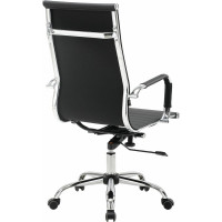 Компьютерное офисное кресло руководителя BRABIX Energy EX-509, с подлокотниками, рециклированная кожа, хром 530862