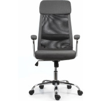 Компьютерное офисное кресло руководителя BRABIX Flight EX-540, с подлокотниками, хром, сетка 531848