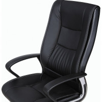 Компьютерное офисное кресло руководителя BRABIX Forward EX-570, с подлокотниками, хром, эко кожа 531837