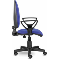 Кресло BRABIX Prestige Ergo MG-311, регулируемая эргономичная спинка, ткань, черно-синее С-14, 531876