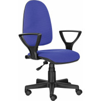 Кресло BRABIX Prestige Ergo MG-311, регулируемая эргономичная спинка, ткань, черно-синее С-14, 531876