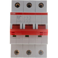 Рубильник ABB 3п SD203 32A рычаг красный 2CDD283101R0032