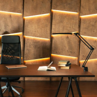 Настольный светильник Uniel на струбцине/LED/500Lm/4500K/Dimmer/TLD-524 Black/8W/ 10608