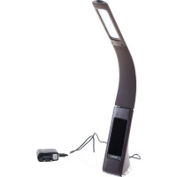 Настольный светильник с часами Uniel 5W TLD-542 Brown/LED/300Lm/5000K/Dimmer UL-00001817