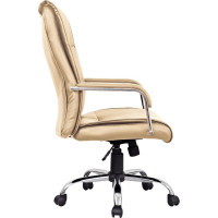 Компьютерное офисное кресло руководителя BRABIX Space EX-508, с подлокотниками, эко кожа, хром 531165