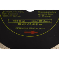 Диск алмазный Мастер Wet (200х22.2 мм) Калибр 00000020435