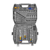 Набор инструмента 1/2 Dr 3/8 Dr и 1/4 Dr 218 предметов KRAFT KT 700684