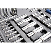 Набор инструмента 1/2 Dr 3/8 Dr и 1/4 Dr 218 предметов KRAFT KT 700684