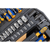 Набор инструмента 1/2 Dr и 1/4 Dr 56 предметов KRAFT KT 700303