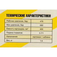 Плунжерный шприц для особо больших нагрузок Эврика ER-44476NS 434388