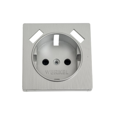 Накладка для розетки USB WERKEL W1179509 cеребряный рифленый a051365