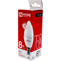 Светодиодная лампа IN HOME LED-СВЕЧА-VC 8Вт 230В Е14 4000К 760Лм 4690612020433