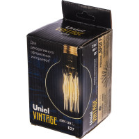 Лампа накаливания Uniel Vintage. Форма шар IL-V-G80-60/GOLDEN/E27 VW01 UL-00000478