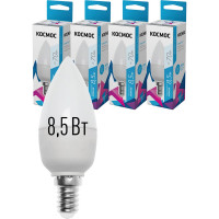Светодиодная лампа КОСМОС LED 8.5Вт Свеча 220В E14 4500К LkecLED8.5wCNE1445