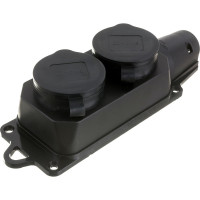 2-х местная розетка IN HOME черная 9322 4690612010274