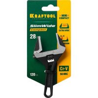 Разводной ключ KRAFTOOL SlimWide Compact, 120 / 28 мм,  27266-15