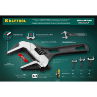 Разводной ключ KRAFTOOL SlimWide Compact, 120 / 28 мм,  27266-15