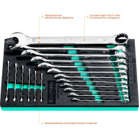 Набор комбинированных гаечных ключей KRAFTOOL 18 шт, 6 - 32 мм 27079-H18E