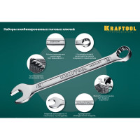 Набор комбинированных гаечных ключей KRAFTOOL 18 шт, 6 - 32 мм 27079-H18E