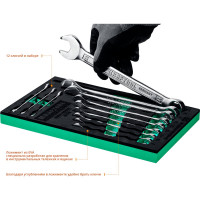 Набор комбинированных гаечных ключей KRAFTOOL 12 шт, 6 - 22 мм, 27079-H12E