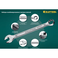 Набор комбинированных гаечных ключей KRAFTOOL 12 шт, 6 - 22 мм, 27079-H12E