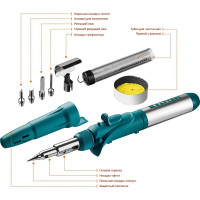 Газовый паяльник KRAFTOOL SolderPro набор 10-в-1 55503-H10