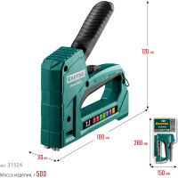 Cтеплер тип 53 (6-14мм)/140 (8-14 мм)/13/ 53F/36/500 KRAFTOOL Universal  31524