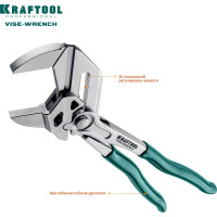 Переставные клещи-гаечный ключ Kraftool Vise-Wrench 22065