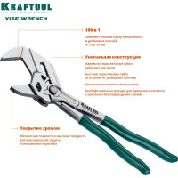 Переставные клещи-гаечный ключ Kraftool Vise-Wrench 22065